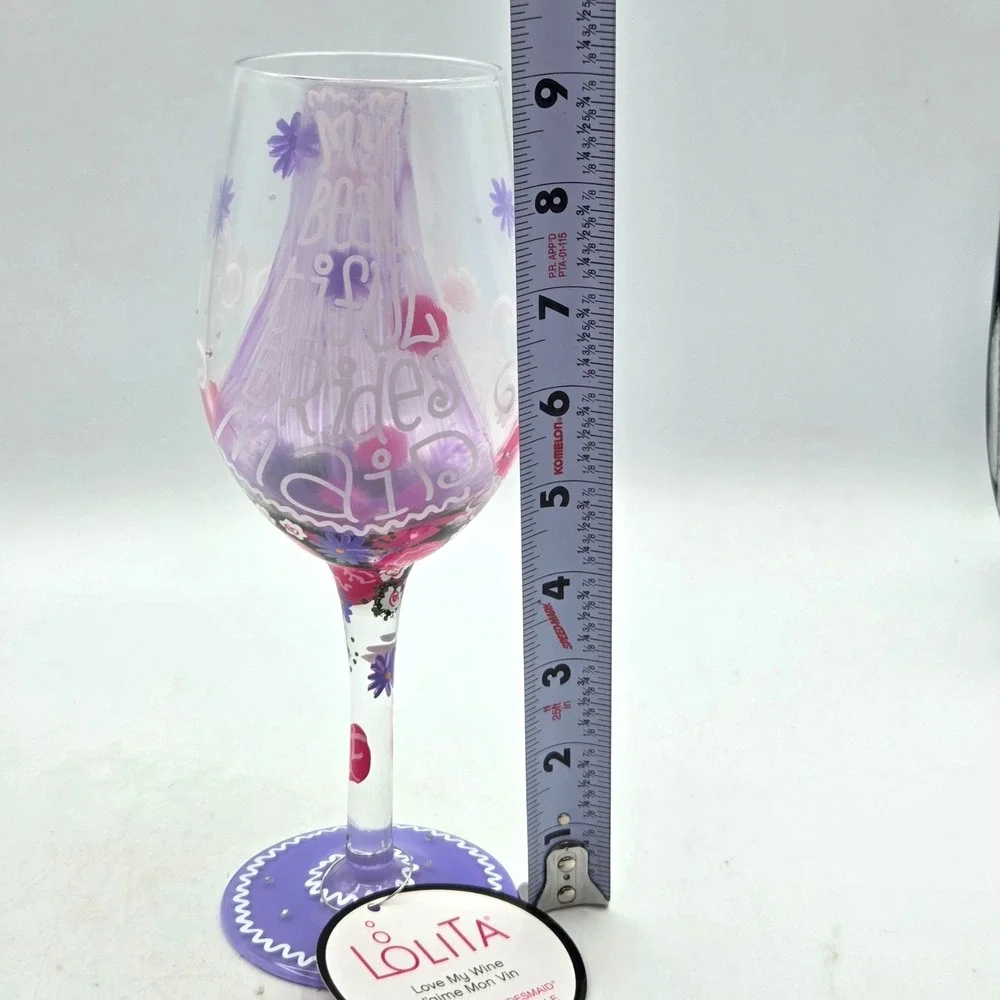 Lolita Handpainted Wine Glass‎ 15 oz My Beautiful Bridesmaid BRAND NEW